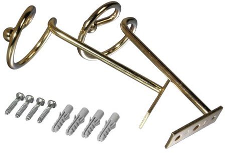 Liedeco Drapierhaken für Gardinen, 2 STK Messing