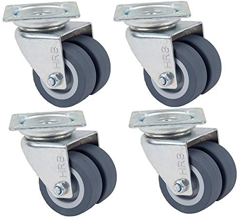 HRB Strandkorbrollen, 4 Stück Lenkrollen Premium, Tragkraft 400 kg