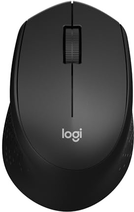 Logitech M330 Silent Wireless Mouse, 2.4GHz with USB Receiver, Optical Tracking, Quiet & Lightweight, Long Battery Life, for PC, Mac, Laptop, Chromebook - Black