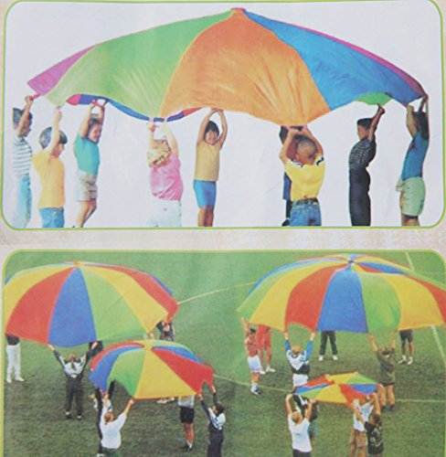 Gazechimp Kinder Spielen Regenbogen Fallschirm Bunt Fallschirm Parachutes Spielzeug - bunt, 5m