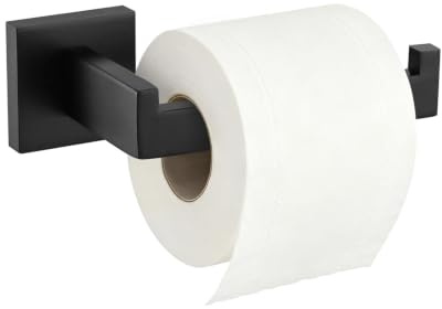 Turs Toilettenpapierhalter,klopapierhalter schwarz matt,toilettenpapierhalter schwarz,SUS304 Edelstahl Klopapierhalter Wc Halter Rollenhalter Papierhalter für Küche und Badzimmer A7002B