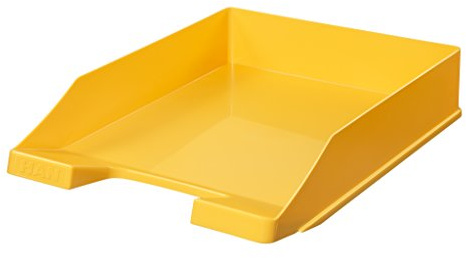 HAN 1027-X Briefablage Klassik, DIN A4/C4, stapelbar, stabil, modern (Gelb, 10er Pack)