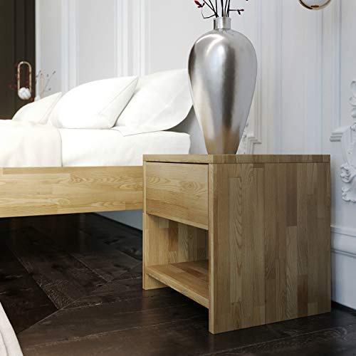 Krok Wood Nachttisch Julia aus Massivholz 40x40x40 cm (in Eiche)