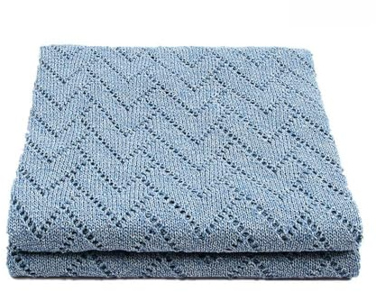 Odot Strickdecke Babydecke Kuscheldecke, Durchbrochene/Hohl, Kinderwagen im Freien Kinderdecke Krabbeldecke Perfekt für Mädchen und Jungen Babys Geschenk Gaze-Speicheltuch (100 * 80cm,Blau)