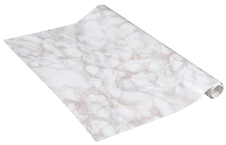 Klebefolie Marmor rosé Dekofolie, Möbelfolie, Tapete, selbstklebende Folie, PVC, ohne Phthalate, rosé, 45cm x 1,5m, Stärke 0,095mm, Venilia 53422