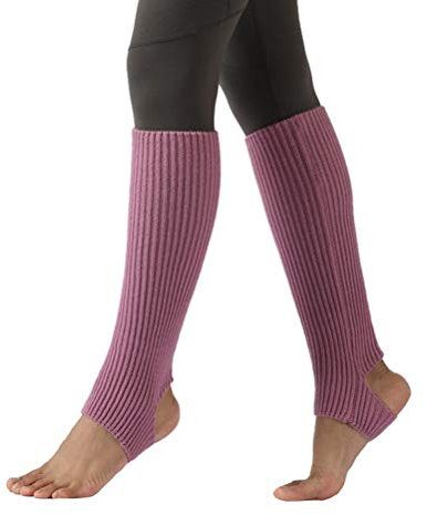 Taigood Damen Mädchen Ballettstulpen mit Fersenloch Beinwärmer Ballett Stulpen Legwarmer Armstulpen ca. 43 cm 80er Jahre 1980er Jahre lila One size