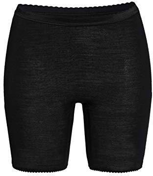 con-ta Normalbeinschlüpfer, weiche Unterwäsche für Damen aus Wolle und Modal, Bequeme Unterbekleidung, anliegende Pants, in Schwarz, Größe: 40