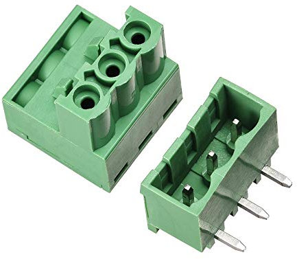 sourcing map 10STK 3 Poliger 5,08 mm Abstand rechtwinklige Leiter Platten Schraube Anschlussblock
