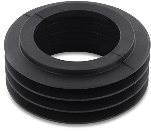 DL-pro Raccord de tuyau de chasse - Diamètre intérieur : 37-44 mm - Diamètre extérieur : 60 mm - Manchon en caoutchouc pour réservoir de chasse d'eau encastré