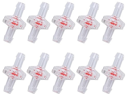 10 st Envägsbackventil PP Plast Vattenstopp Koppla in backventil Slang Barb Retur Inline backventil för vatten Bränsle Gas Flytande Luft(7mm)