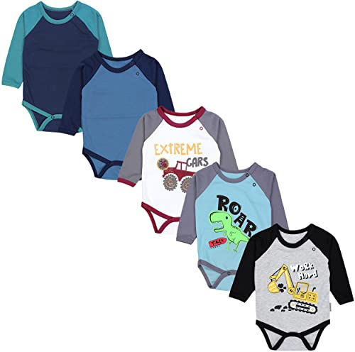 TupTam Baby Langarmbodys 5er-Pack – Baumwolle, OEKO-TEX