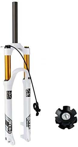 TISORT Forcelle MTB Ammortizzate Biciclette MTB 120mm Lega di Magnesio 26 27,5 29 Pollici Meccanico Controllo Spalla(Straight RL,26)