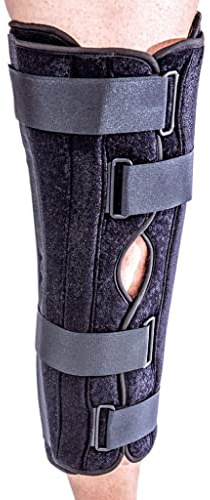 Ezy Wrap Tri-Panel Knee Immobilizer – Adjustable Brace With Moldable Removable Stays for Stabilization – Orthopedic Knee Splint – Breathable, Hypoallergenic Design (20)