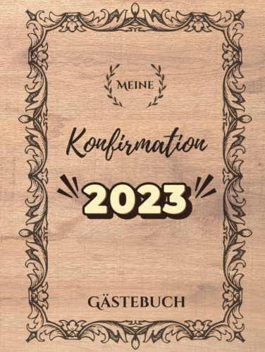 Konfirmation Gästebuch: für Junge & Mädchen Erinnerungsalbum mit Fragen zur Meine Konfi Deko Geschenk, Vintage Erinnerungsbuch Hardcover A4 Buch Geschenkidee