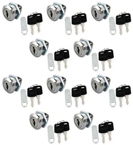 Stainless Steel Security Mail Box Lock with 2 Keys Mailbox Mail Letter Box Pro Stainless Steel Drawer Closet Lock Accessory