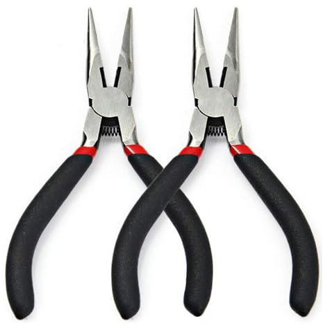 5 inch Needle Nose Pliers For Jewelry Making,Long Nose Craft Pliers with Side Cutters,Mini Needle Nose Pliers for Electronics, Jewelry Making, Side Cutting Pliers for Working in Tight Areas