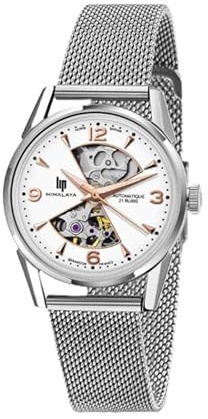 Lip Montre Himalaya 33mm Sablier - Squelette Automatique - Argentée