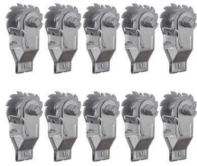 FENSMILE 10 Pezzi Tendifilo per Recinzione in Acciaio Zincato, Tenditore Filo a Cricchetto per Corda, Cavo Acciaio, Stendibiancheria