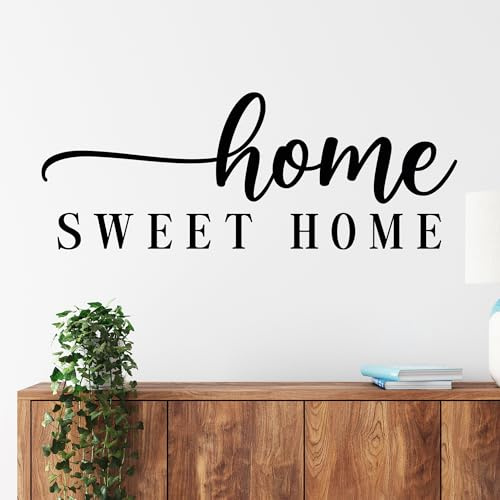 GRAZDesign Sprüche Wandtattoo Home Sweet Home Wohnzimmer, Flur Wandaufkleber Deko für Wand, Schrank, Tür - 79x30cm / gold