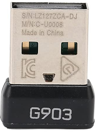 Receptor USB para Mouse Inalámbrico, Receptor Unificador 2.4G, Adaptador Receptor de Mouse Dongle USB de Transmisión Estable para Mouse Inalámbrico Logitech G903, Portátil y
