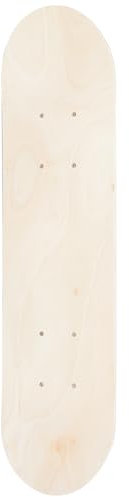 BESTonZON Tavola Da Skateboard Vuota - Skateboard Semplice A Doppia Coda In Legno Naturale - Tavola Da Skate In Legno Skateboard Fai Da Te Per Principianti Per Sostituzione E Pittura