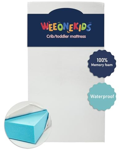 weeonekids Toddler Bed Mattress Child Bed Mattress for Kids Standard Crib Size Mattress, 100% Memory Foam (Mattress)