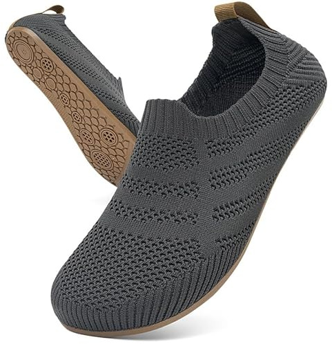 KOWAYI Herrtofflor för kvinnor halkfria husskor unisex lätta hemmatofflor slip-on resetofflor, Cs1343 Mörkgrå, 42 EU