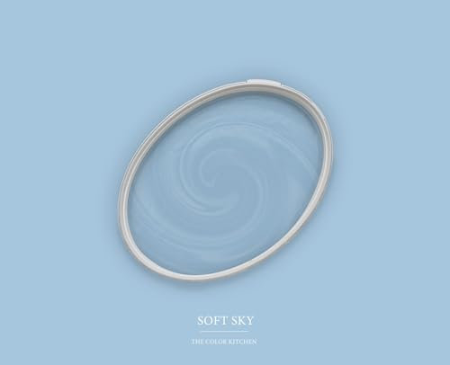 BRICOFLOR Wandfarbe hellblau 2,5 Liter und 5 Liter ideal für Babyzimmer und Schlafzimmer Babyblau Farbe mit Deckkraftklasse 2