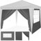 KESSER® 2 paredes laterales para cenador 3 x 3 m, plegable, ahorra espacio, se puede guardar en color antracita