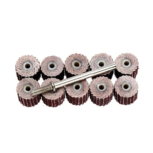Schleifmittel Flap Wheel Schleifen Polieren, 11-teiliges Schleiflamellen-Schleifscheiben-Set, 3-mm-Schaft, Schleifscheibenkopf, Schleifwerkzeuge, Rostentfernung for Rotationswerkzeug, 180er-Körnung