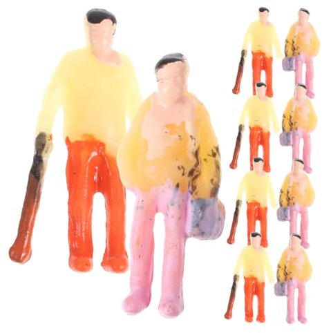 HOODANCOS 200piezas Figuras De Pintadas Multicolor Escala n Moldes Aleatorios para Maquetas y Modelos De Paisaje