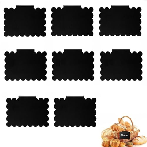 SHSHbuy Etikettenhalter Clip,8 Stück Korb Etiketten Clips aus Kunststoff,Preisschilder Halter,Abnehmbare Label Halter für Lagerung,Speisekammer,Küche