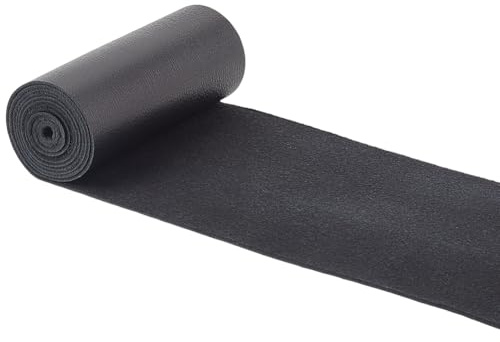 GORGECRAFT 0.9-1mx7cm Breite Streifen Aus Echtem Leder Schwarze Lammfellstruktur Flaches Lederband Genarbtes Weiches Schafsfell Für Werkzeugwerkstätten Heimwerkerarbeiten Gürtel Säume Für Kleidungss
