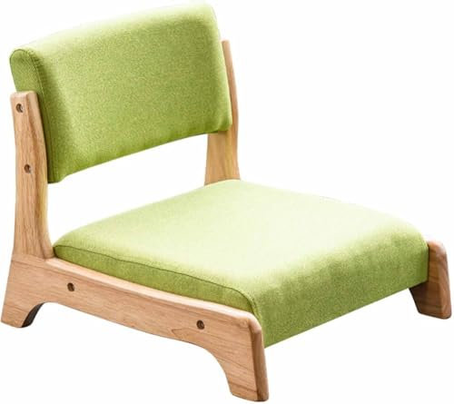 Niedriger Stuhl im japanischen Stil aus Massivholz oder Wohnzimmer-Komfort, mit hochelastischem Schaumstoffkissen