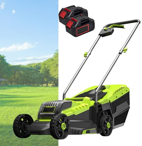 SHAHRYAR Tondeuse Thermique,Tondeuse Electrique Gazon,Tondeuse Gazon Batterie,Taille De Coupe : 330 Mm,Vitesse De Coupe : 3 400 TR/Min,pour Jardin, Pelouse