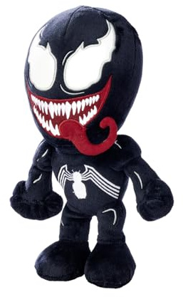 Simba Venom Plüschtier, schwarzer Anzug mit weißer Spinne, auffälliges und weiches Design, optimal zum Spielen oder Dekorieren, geeignet ab 0 Monaten, offizielle Marvel-Version (6315870561)