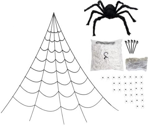 Ragnatela, Decorazioni Ragno, Grandi Decorazioni per Esterno Feste Giardino Casa Interno Halloween Casa Stregata