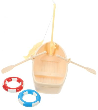 Toddmomy Plastikmodell Kanu Boot Dekorativ Robust Leicht Für Aquarium Tisch Büro Schlafzimmer Kleines Spielzeugboot Modellschiff Kunststoff Ornament