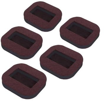 Hopzab 5 Pcs Furniture Castor Cups Anti-Sliding Rubber Wheels Feet Stoppers Pads Chair Caster Floor Protectors for Furniture Sofas Beds Chairs fridges,Home Office School(Brown)