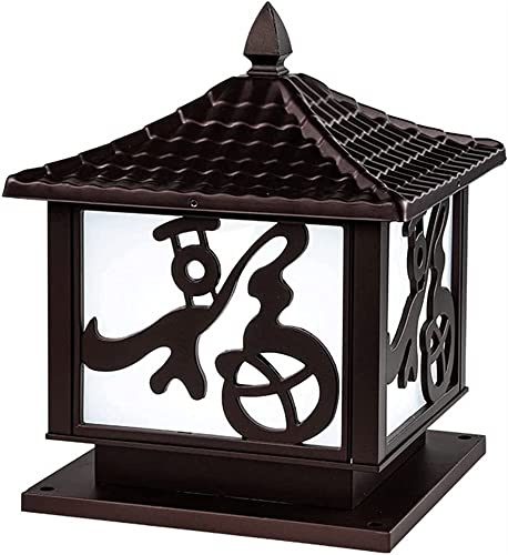 WQHPLMD Lampetto di Parcheggio Retro Nero Finish Post Fermo da Giardino Semplice Luce Outdoor LED Alluminio con Scudo Acrilico