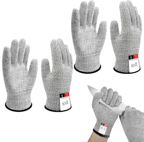 BAHME 2 Pares de Guantes Anticorte Talla XS para Niños - Guantes Jardineria Niños Antipinchazos y Seguros
