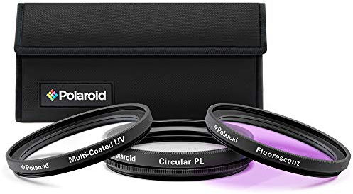 Polaroid Optics PL3FIL52 - Juego de filtros de 52 mm de 3 piezas (UV, CPL, FLD)