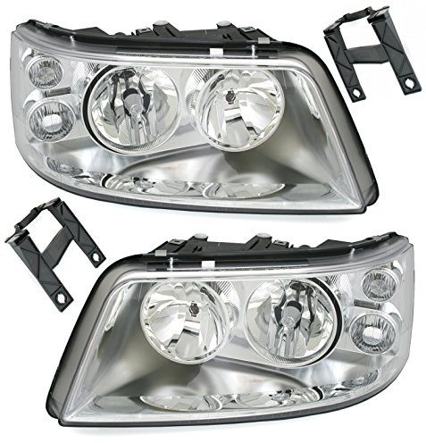 Scheinwerfer Set für VW T5 (9/2003-8/2009, ohne Xenon). Doppellinsen, Chrom