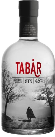 Premium Gin Tabar, l'originale della Bassa Modenese. Gin Distillato tra le nebbie dei fiumi Panaro e Secchia secondo una ricetta originale del 1814. 70cl, 45% Vol.