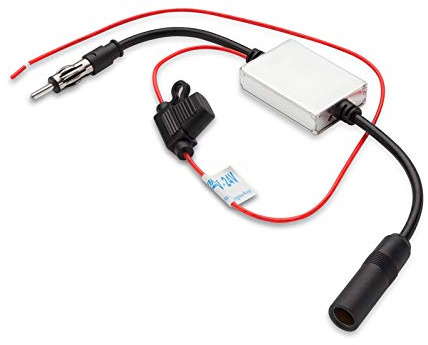 XTRONS Car Radio Booster Stereo FM&AM Signal Antenna Aerial Signal Amp Amplifier Inline