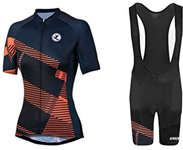 UGLY FROG Fahrradbekleidung Set Kurzarmtrikot Hose Atmungsaktiv Schnell Trocken Damen Kurzarm Radfahren Jersey Set Mountain Biking Anzug Kleidung Kompression Hosen