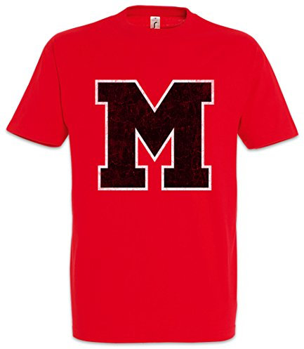 Urban Backwoods M Team Camiseta De Hombre T-Shirt Rojo Talla M
