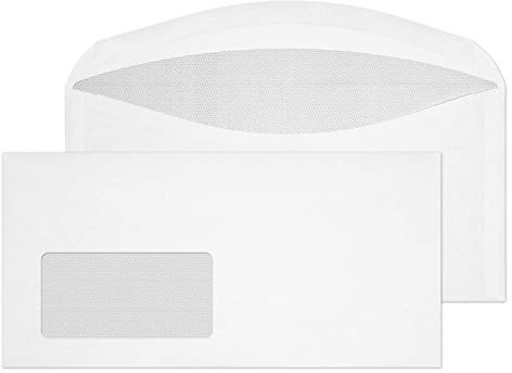 Blake Purely Everyday 12704 Kuvertierhüllen Briefumschläge Naßklebung Mit Fenster Weiß C6/5 114 x 229 mm - 75 g/m² | 1000 Stück