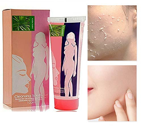 RUSTOO Gel Scrub Detergente Viso e Corpo da 100 ml, Scrub Corpo Esfoliante Pulizia Profonda, Favorisce Il Metabolismo E La Circolazione Sanguigna, Scrub Esfoliante per Uomo E Donna