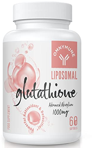 Glutathion Liposomal 1000 mg Par Portion – L-Glutathion Réduit Avec Vitamine C Et Acide Hyaluronique, Sans Gluten, Sans OGM, 60 Gélules